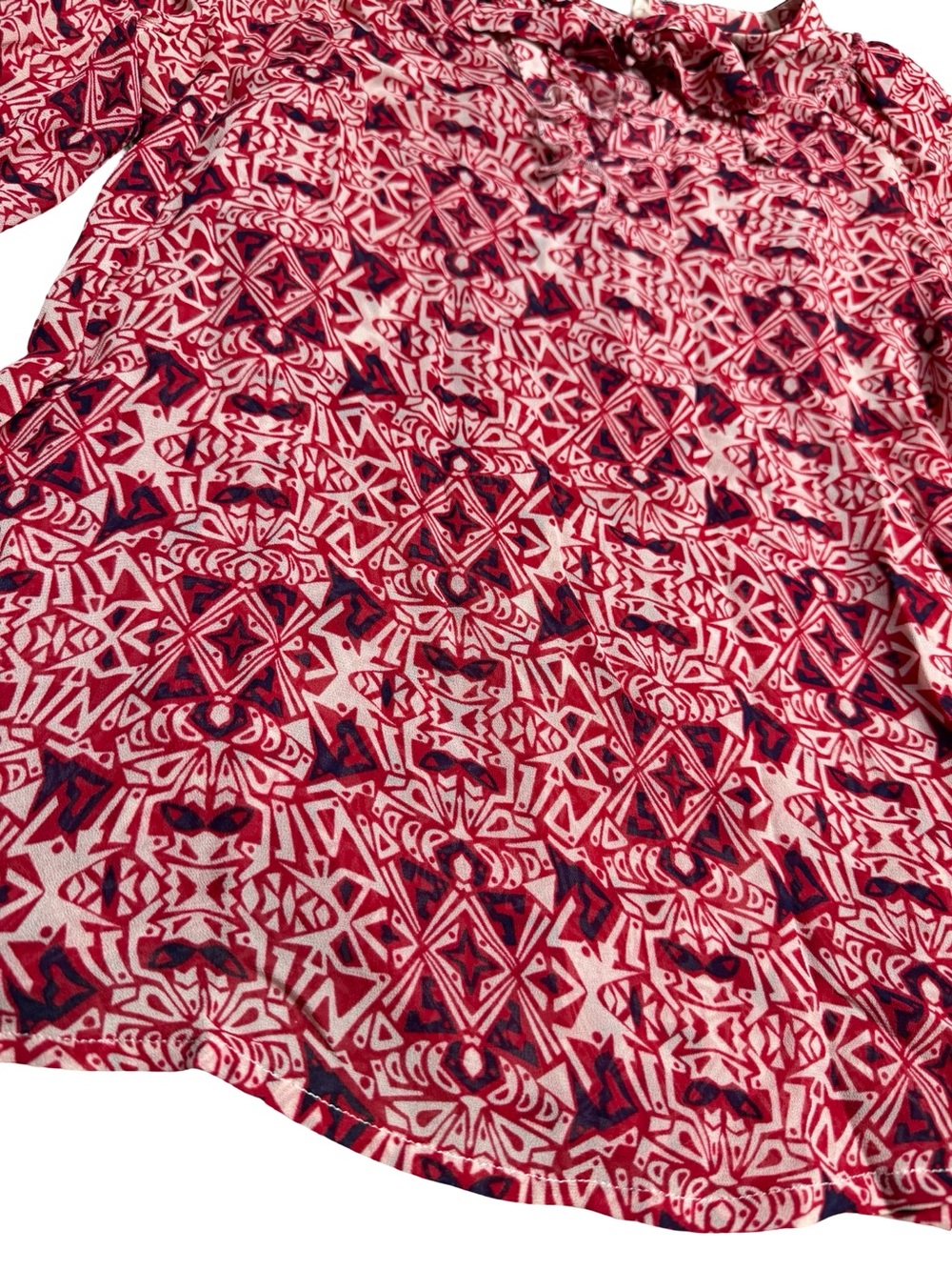 ✨ba&sh Rodeo Lady Blouse Red Print XS US 4 Boho Top✨ - Picture 4 of 8